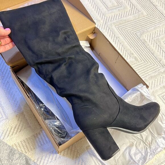 JUSTFAB - Leona Heeled Boot - Black - Picture 6 of 7